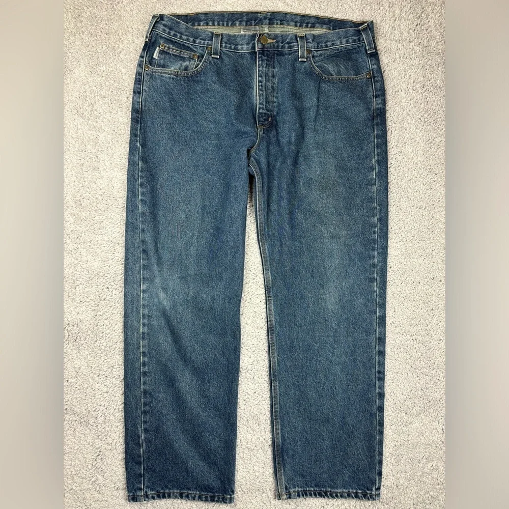 CARHARTT Jeans Mens 40 x 30 Straight Classic Casual Work Utility Rugged Outdoors